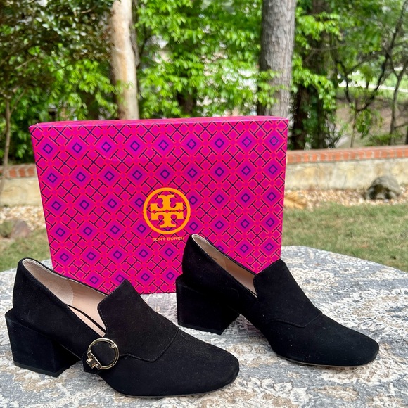 NIB Tory Burch Asymmetrical Block Heel Loafer - size 5 - Picture 10 of 12
